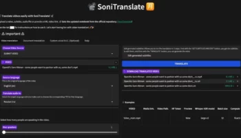 SoniTranslate - нейросеть для перевода видео